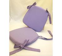 CUSCINO DA SEDIA DA CUCINA COPRI SEDIA COTONE LILLA LAVANDA provenzale imbottito