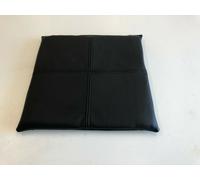 Cuscino Da Sedia In Vera Pelle Nero Con Gel Schiuma 40x35 Cm Antiscivolo