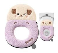 Cuscino Da Sedile WC Coprisedile Del Vasino A Forma Di Pecora Con Schienale | Cuscino in Peluche da Toilette Per Bagno Toilette Casa Hotel Assistenza Infermieristica Doccia Appartamento Viola