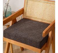Cuscino da Seduta in Memory Foam per Poltrona, Cuscino di Rialzo Antiscivolo Comfort per Sedia per Divano da Ufficio per Interni ed Esterni (45X45x5 cm, Marrone)
