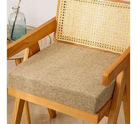 Cuscino da Seduta in Memory Foam per Poltrona, Cuscino di Rialzo Antiscivolo Comfort per Sedia per Divano da Ufficio per Interni ed Esterni (50X50x8 cm, kaki camel)