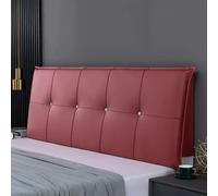 Cuscino da testiera con Cinghie Rosse 35 4" (90 cm) Cuscino Singolo da Comodino Schienale per Letto Grande Supporto Lombare in Similpelle Lettino da Lettura Imbottito tavola di Posizionamento per dor