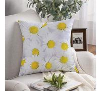 Cuscino da tiro Federa Camomilla Prato Floreale Freschezza Bouquet Bellezza Tchamomiles Camomilla Trame Fodera per cuscino Cuscino quadrato per divano Sedia Biancheria da letto 18x18 po