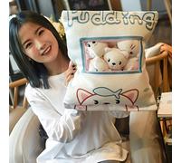 Cuscino da Tiro Super Morbido e Carino con Gatti con 8 Mini Bambole Giocattoli All'interno, Comodo per Bambini e Adulti, Regalo Perfetto per Compleanno o Anniversario (Come mostrato5)