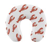 Cuscino da viaggio a forma di aragosta rossa Cuscino di supporto per collo aereo Cuscino in memory foam Accessori da viaggio Comodo cuscino a forma di U per sollievo dal dolore al collo auto in a