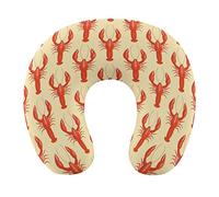 Cuscino da viaggio con aragosta rossa Cuscino di supporto per collo aereo Cuscino in memory foam Accessori da viaggio Cuscino lavabile a forma di U per aereo Sollievo dal dolore al collo auto Dor