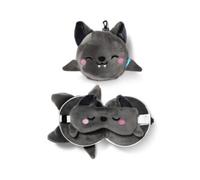 Cuscino da viaggio con maschera per occhi relaxeazzz - dexter il pipistrello