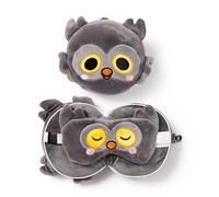 Cuscino da Viaggio con Maschera Relaxeazzz - Winston il Gufo - Animali Dolci