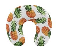 Cuscino da viaggio con supporto per il collo, cuscino per il volo in auto super morbido per il riposo, cuscino per il collo a forma di U con stampa 3D in memory foam per viaggi all'aperto a casa, comp