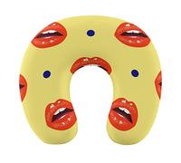 Cuscino da viaggio con supporto per il collo, cuscino per il volo in auto super morbido per il riposo, cuscino per il collo a forma di U con stampa 3D in memory foam per viaggi all'aperto a casa, comp