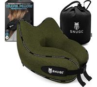 Cuscino da Viaggio Ergonomico - Cuscino Aereo in Memory Foam - Cuscino Cervicale da Viaggio - Cuscino Cervicale per Dormire - Supporto Collo per Aereo, Auto, Treno | (Verde Oliva - Adulto Piccolo)