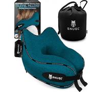 SNUGL Cuscino da Viaggio Cuscino Cervicale in Memory Foam - Cuscino per Volo | Supporto per il Collo in Viaggio | Cuscino Cervicale da Viaggio per Aereo con Borsa e Clip | (Verde Petrolio)