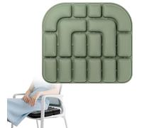 Cuscino da Viaggio Gonfiabile Ad Aria 3D a Doppia Faccia, Cuscino Portatile per Alleviare Il Dolore Al Coccige, Cuscini per Sedie a Rotelle per Aereo, Auto, Sedie da Ufficio e Casa green