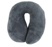 Cuscino da viaggio per adulti in morbido pile antracite