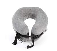 Cuscino da Viaggio per aereo, treno, auto, viaggi e letture,Cuscino collo da viaggio regolabile in memory foam a forma di U Cuscino poggiatesta pieghevole per la testa-grigio chiaro