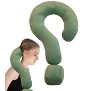 Cuscino da viaggio per collo grande punto interrogativo a forma di U 21,65 pollici supporto multifunzionale per collo e testa, coperta morbida per dormire o pisolini