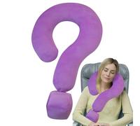 Cuscino da viaggio per il collo, cuscino da viaggio per il collo creativo a forma di U - creativo con grande punto interrogativo, cuscino curvo a forma di U da 21,65 pollici - Almoha