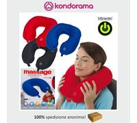 Cuscino da viaggio vibrante massaggiatore massaggio cervicale collo cm 31 x 30