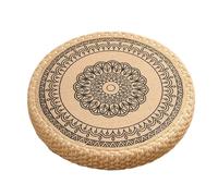 Cuscino da yoga da donna per yoga | Cuscino da pavimento giapponese, cuscini da seduta intrecciati Han | Cuscino seduto da meditazione, tappetino rotondo Boho per il relax degli yogas a casa