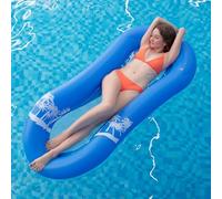 Cuscino d'aria gigante, design trasparente, scatola gonfiabile con portabicchieri, cuscino dell'aria retrò, che ricorda l'era della piscina degli anni '80.