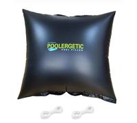 Cuscino d'aria per piscina fuori terra, 120 x 120 cm, in PVC resistente, con corde, protezione invernale dal ghiaccio, chiusura e copertura di supporto