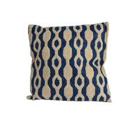 Cuscino d'arredamento quadrato 40 x 40 cm Blu e Beige Kaemingk cotone