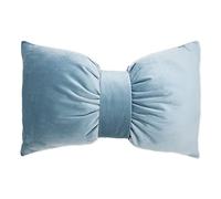 Cuscino Decorativo a Forma di Fiocco per Divano o Letto, Cuscino Decorativo in Velluto, Cuscino a Cuore con Imbottitura, Azurblau, 50x30 cm