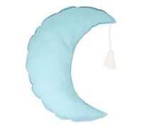 Cuscino Decorativo a forma di Luna per la Cameretta dei Bambini, Cuscino Luna per Bambini realizzato a mano, Arredo e Tessile Cameretta - Light Blue
