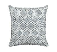 Cuscino decorativo a mano motivo orientale 45 x 45 cm blu e bianco Cordata