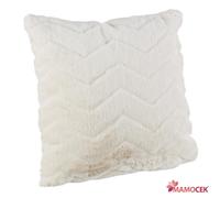 CUSCINO Decorativo bianco avorio morbido cm.45x45 tessuto imbottito