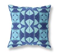 Cuscino Decorativo Boho In Suede A Cerchio Cosmico Blu Cielo Da 18"