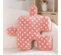 Cuscino Decorativo Forma Puzzle Morbido Confortevole Multiuso per Casa Camera Letto, Ufficio, Meditazione, Yoga, Regalo Perfetto per Gli Amanti Puzzle(Red)