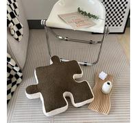 Cuscino Decorativo Forma Puzzle Morbido Confortevole Multiuso per Casa Camera Letto, Ufficio, Meditazione, Yoga, Regalo Perfetto per Gli Amanti Puzzle(Brown)