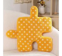 Cuscino Decorativo Forma Puzzle Morbido Confortevole Multiuso per Casa Camera Letto, Ufficio, Meditazione, Yoga, Regalo Perfetto per Gli Amanti Puzzle(Orange)