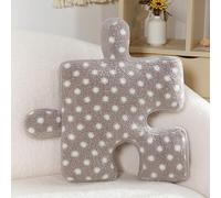 Cuscino Decorativo Forma Puzzle Morbido Confortevole Multiuso per Casa Camera Letto, Ufficio, Meditazione, Yoga, Regalo Perfetto per Gli Amanti Puzzle(Gray)
