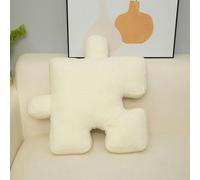 Cuscino Decorativo Forma Puzzle Morbido Confortevole Multiuso per Casa Camera Letto, Ufficio, Meditazione, Yoga, Regalo Perfetto per Gli Amanti Puzzle(White)