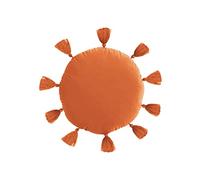 Cuscino Decorativo Imbottito Arredo Rotondo Sole con Nappe Sunshine Sunshine Arancio