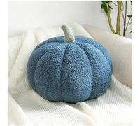 Cuscino Decorativo Zucca Peluche Morbido - Cuscino Cuscino Da Divano Per Halloween, Imbottito In Cotone PP Cuscinone Morbido Fattoria Autunno Grazioso Arredo Casa(Blue,13 in/35 cm)