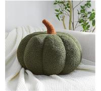 Cuscino Decorativo Zucca Peluche Morbido - Cuscino Cuscino Da Divano Per Halloween, Imbottito In Cotone PP Cuscinone Morbido Fattoria Autunno Grazioso Arredo Casa(Green,7.5 in/20 cm)