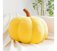 Cuscino Decorativo Zucca Peluche Morbido - Cuscino Cuscino Da Divano Per Halloween, Imbottito In Cotone PP Cuscinone Morbido Fattoria Autunno Grazioso Arredo Casa(Yellow,11 in/28 cm)