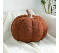 Cuscino Decorativo Zucca Peluche Morbido - Cuscino Cuscino Da Divano Per Halloween, Imbottito In Cotone PP Cuscinone Morbido Fattoria Autunno Grazioso Arredo Casa(Brown,7.5 in/20 cm)