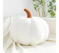 Cuscino Decorativo Zucca Peluche Morbido - Cuscino Cuscino Da Divano Per Halloween, Imbottito In Cotone PP Cuscinone Morbido Fattoria Autunno Grazioso Arredo Casa(White,13 in/35 cm)