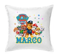 Cuscino decorazione cameretta Paw patrol personalizzato nome bimbo regalo Natale