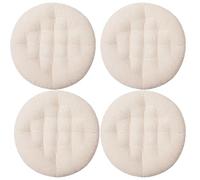 Cuscino del sedile bianco naturale in tessuto riciclato for sedia da ufficio, cuscini for a dondolo, cuscino for amaca, for pranzo quadrato semplice alla moda, colore:rotondo(Round,40x40cm(4pcs))