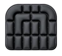 Cuscino del sedile gonfiabile, comodo sedile ad aria da viaggio con cella d'aria 3D, cuscino portatile per alleviare la pressione per l'aereo da ufficio per auto con dolore al coccige black