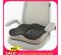 Cuscino del sedile in memory foam da 1 pezzo - Supporto ergonomico 3D | Verde chiaro e grigio, poliestere lavabile, decorazioni per la casa essenziali per auto/ufficio