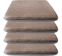Cuscino del sedile in memory foam super morbido(Light Brown,38x35cm(4pcs))