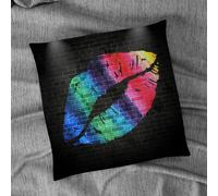 Cuscino Design Murale In Mattoncini Colorati 18" X 18"