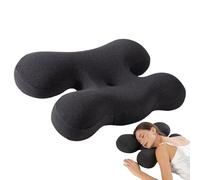 Cuscino di bellezza - Cuscino grigio scuro per dormiente laterale 59 cm | Cuscino ergonomico in memoria di forma per supporto del collo e delle spalle | Cuscini ortopedici antirughe per la cura della