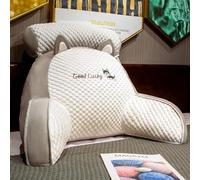 Cuscino di Lettura del Letto, Comodo Cuscino di Lettura Rimovibile E Facile da Pulire Cuscino Multifunzionale dello Schienale Leggere Rilassarsi Guardare La TV (23,6 X 15,7 X 7,8 Pollici),Style E